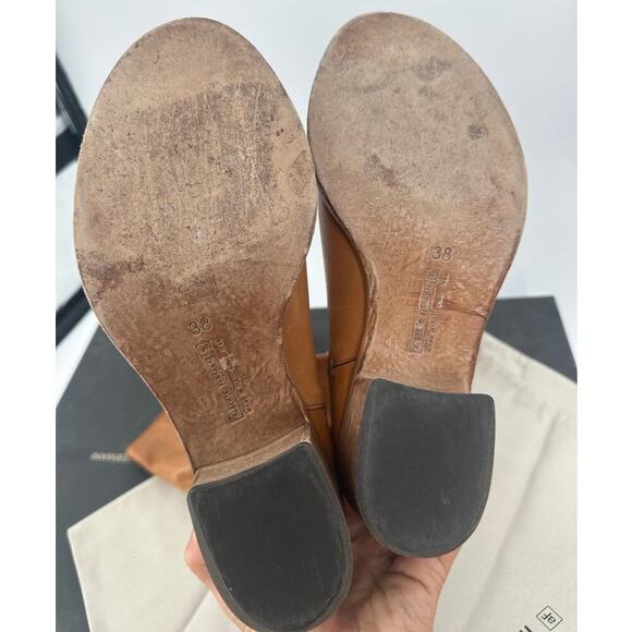 Alberto Fermani Boots Tall Cognac Tan Soft Supple Riding Leather Boots - Picture 8 of 11